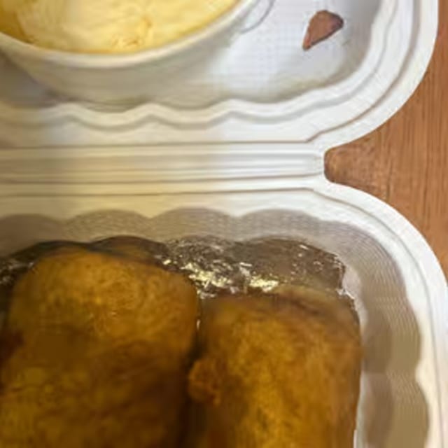 Fried Banana with Ice Cream.